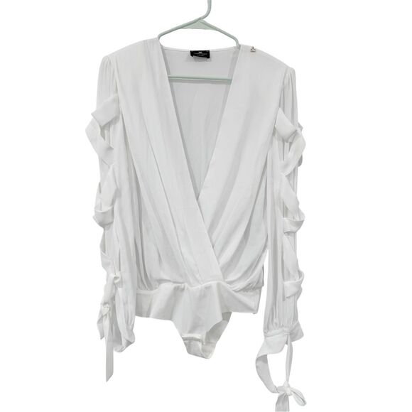 Elisabetta Franchi White Bodysuit Size 42 - Picture 1 of 6